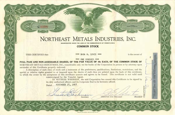 Northeast Metals Industries, Inc.